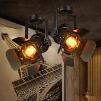 Retro Spot Track Pendant Lights LED Bar Hotel Lamps Kitchen HangLamp Loft Stretch Industrial Vintage De Lighting Fixtures