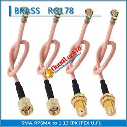 Kit Set High-quality U.FL Female to RPSMA RP-SMA RP SMA Male Female O-ring Washer Bulkhead Pigtail Jumper RG178 Coaxial