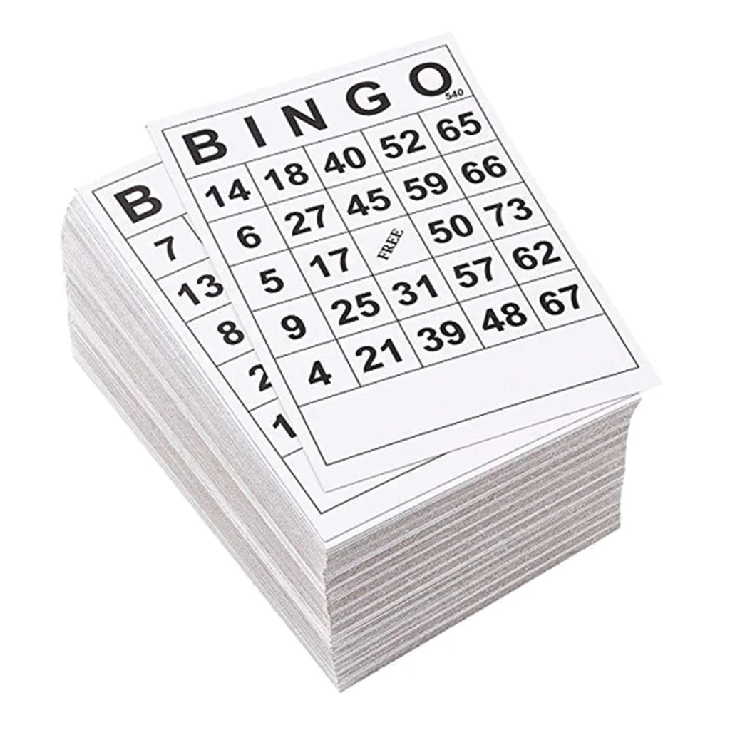 BINGO Paper Cards 1 on Single 60 Sheets 60 Faces 60 Cards Without Repeat