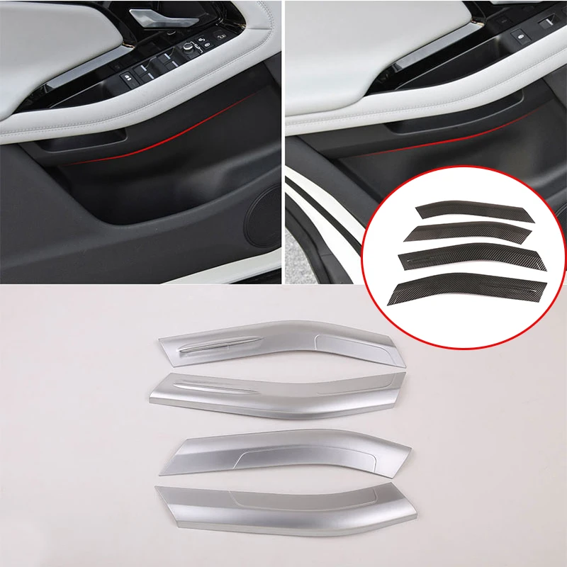 

3 types 4 Pcs ABS chrome-plated car door inner door trim panel trim, For Range Rover Evoque 2019 2020 Car Accessories