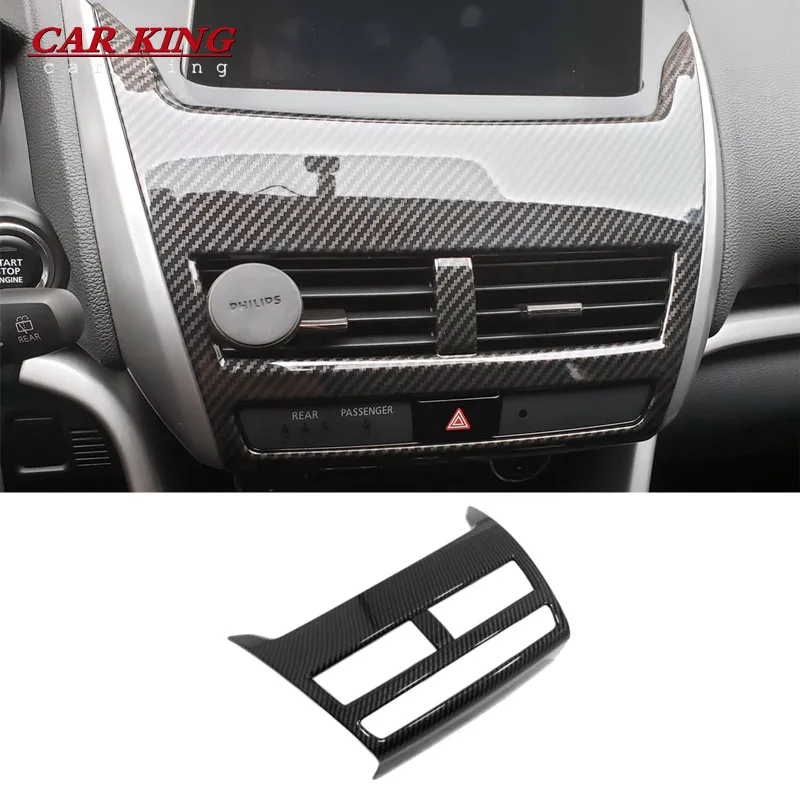 

For Mitsubishi Eclipse Cross 2017 2018 2019 ABS Carbon Fiber Car Dashboard Navigation Panel Decoration Trim Frame Cover Styling