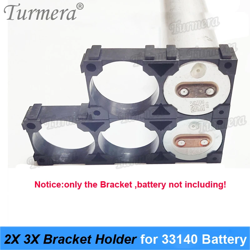 Turmera 2X 3X Bracket Holder for 3.2V 33140 Lifepo4 Battery Safety Anti Vibration Plastic Case Assembled in Batteries Pack Serie