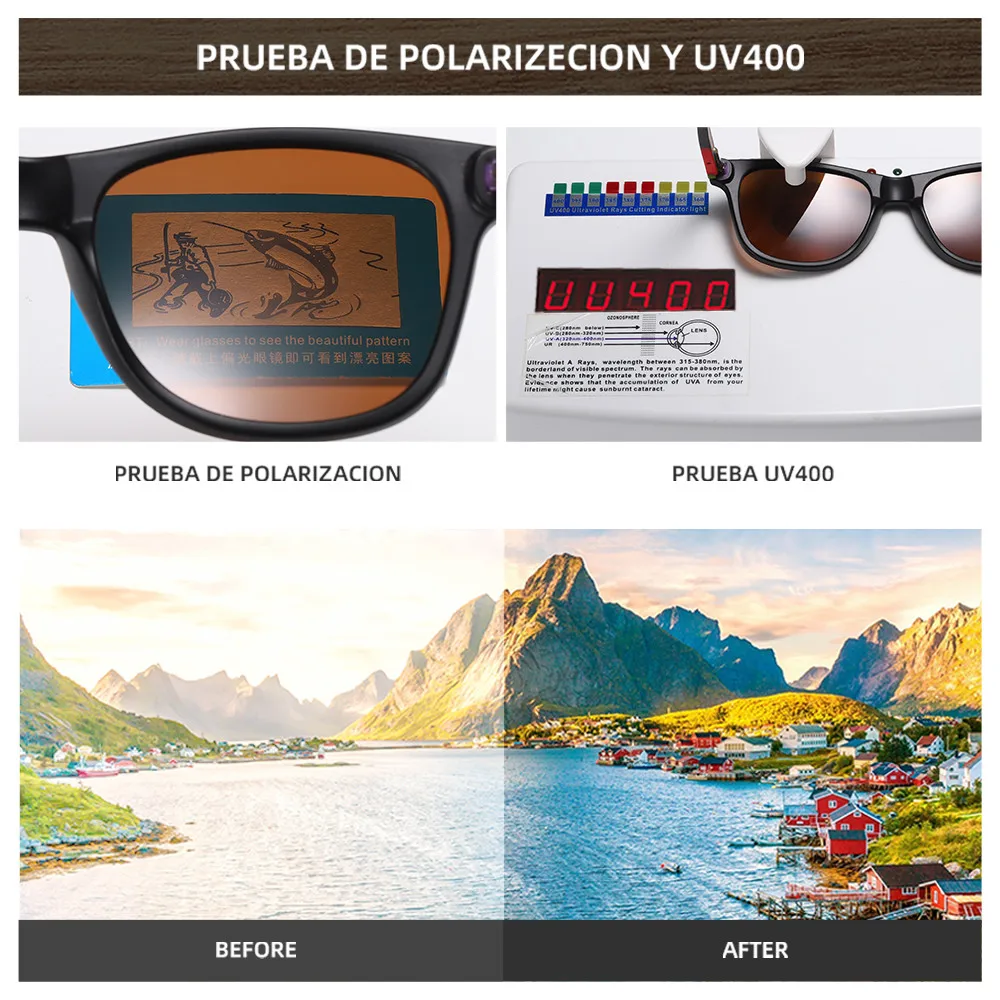 GM  New High Quality Square Sunglasses Men Polarized UV400 Fashion Sunglass Mirror Sport sun glasses Driving oculos