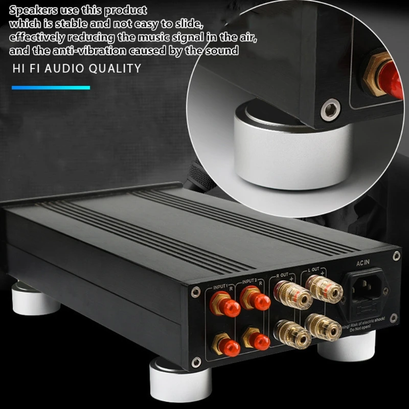 Speaker Cabinet Rubber Feet Speaker Feet Isolation Aluminum Alloy Speaker Feet 4pcs/set Shock-absorbing Feet Hifi Audio