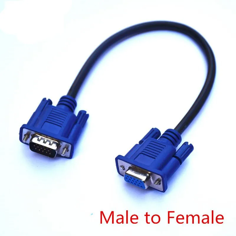 30cm 50cm  HD15Pin VGA D-Sub Short Video Cable Cord Male to Male M/M Male to Female and Female to Female RGB Cable for Monitor