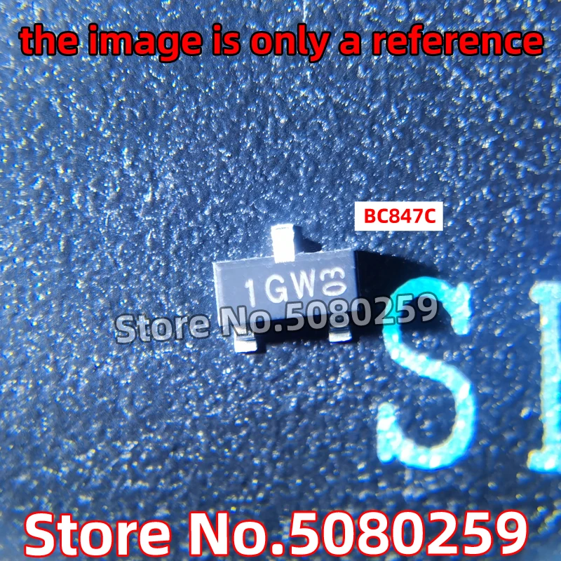 50 unidades, BC846, BC847, BC847S, BC846S, BC856S, BC846BPN, BC847BPN, BC857BS, BC847BS, SOT-363