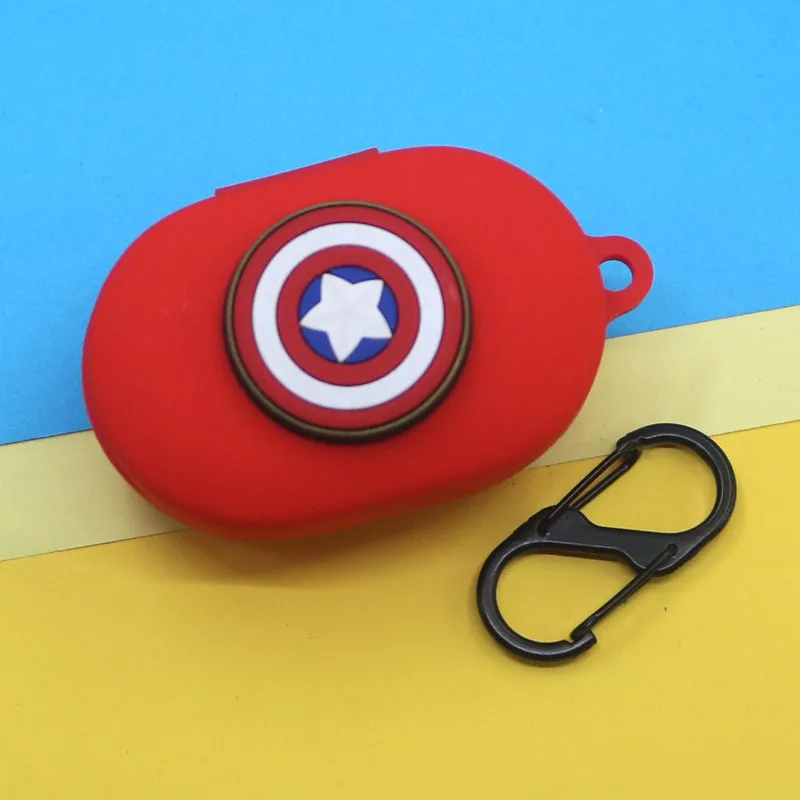 مارفل سماعة حافظة لهاتف شاومي ريدمي إيردوتس 3 كارتون سيليكون لاسلكي سماعة بلوتوث الغطاء الواقي مع هوك