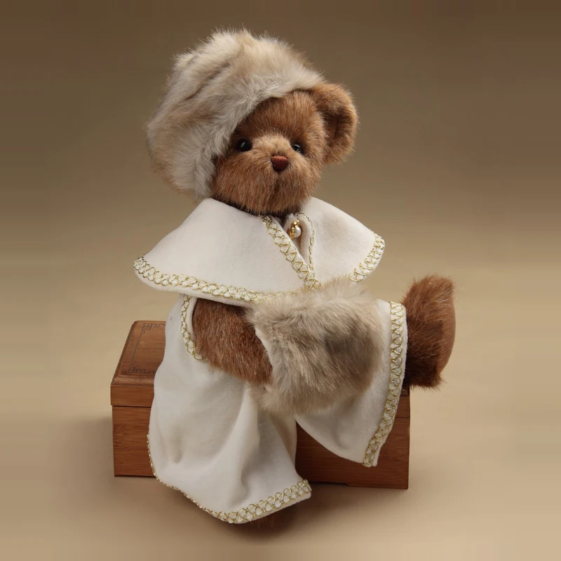 noblewoman Teddy Bear Military Uniform bear Joint movable soft toy Plush Bear Stuffed Animals Children birthday toy Home Decor