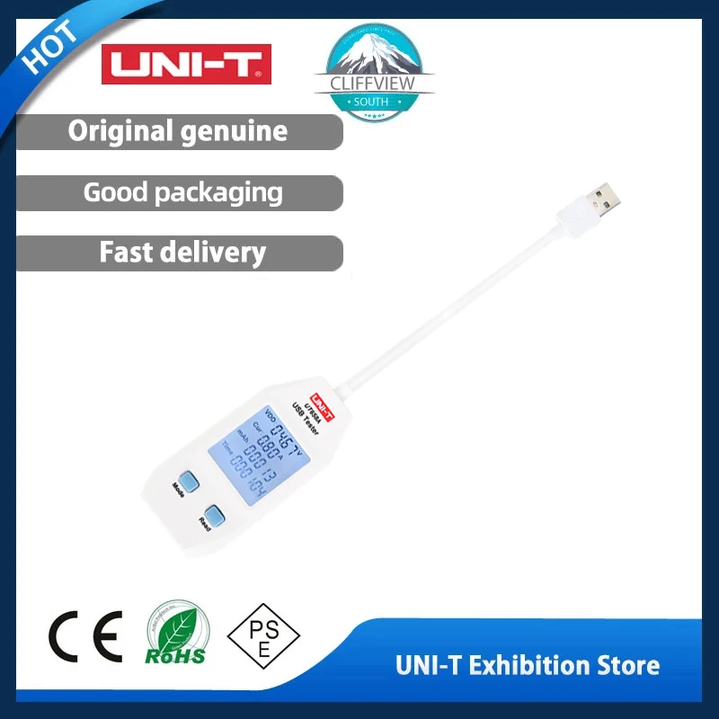 Probador USB Digital de UNI-T serie UT658, equipo de carga de bolsillo, inspección de calidad, medidor de capacidad de corriente de voltaje