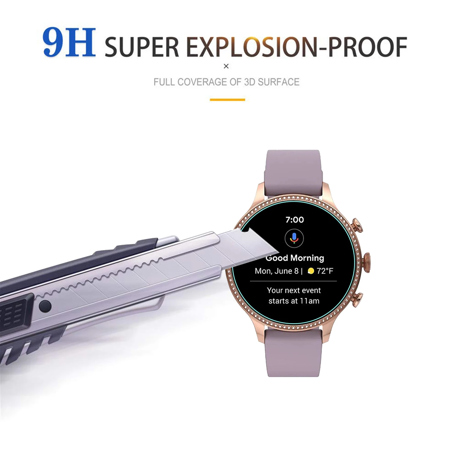 Độ Cứng 9H Kính Cường Lực Bảo Vệ Màn Hình Hóa Thạch Gen 6 Đồng Hồ Thông Minh Smartwatch (42Mm & 44Mm) 3 Gói Chống Xước Chống Vỡ