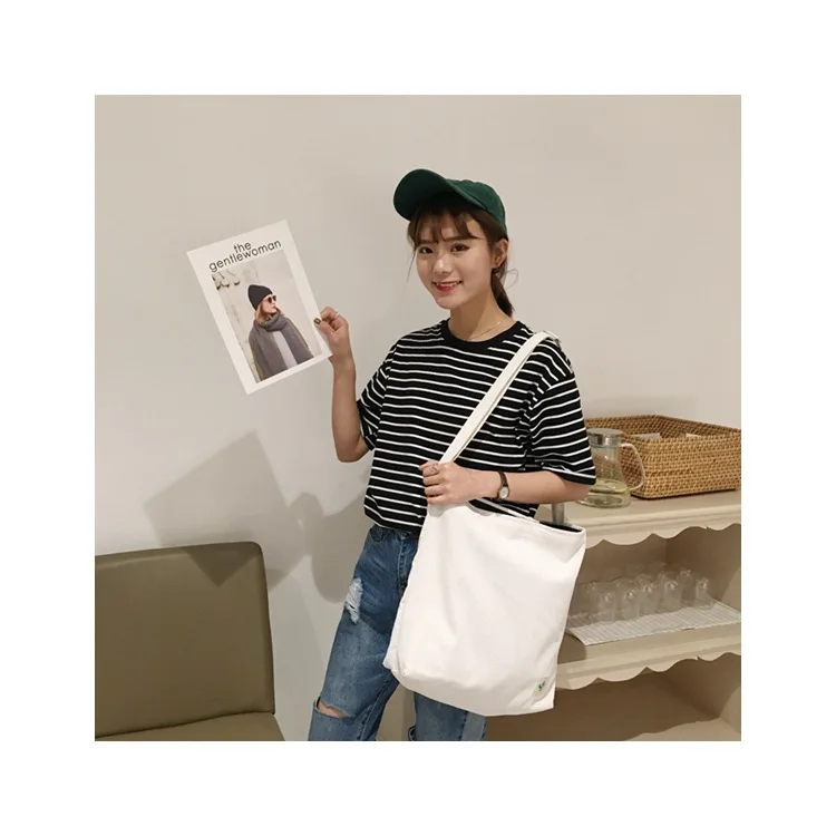 

Retro corduroy women bag white shoulder messenger student bag single shoulder strap adjustable crossbody bag blank tote bag