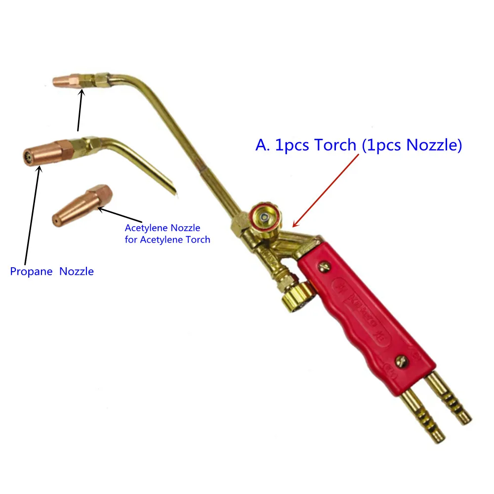5Pcs Oxy Propane Gas Acetylene เชื่อมเชื่อมเคล็ดลับสำหรับ H01-6เชื่อมไฟฉาย