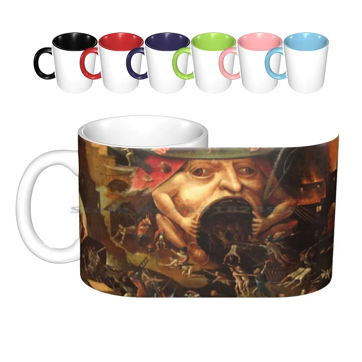 Insight Into Hell 3 By Hieronymus Ceramic Mugs Coffee Cups Milk Tea Mug Hieronymus Hell Devil Heaven Pretty Wheres Waldo Wally