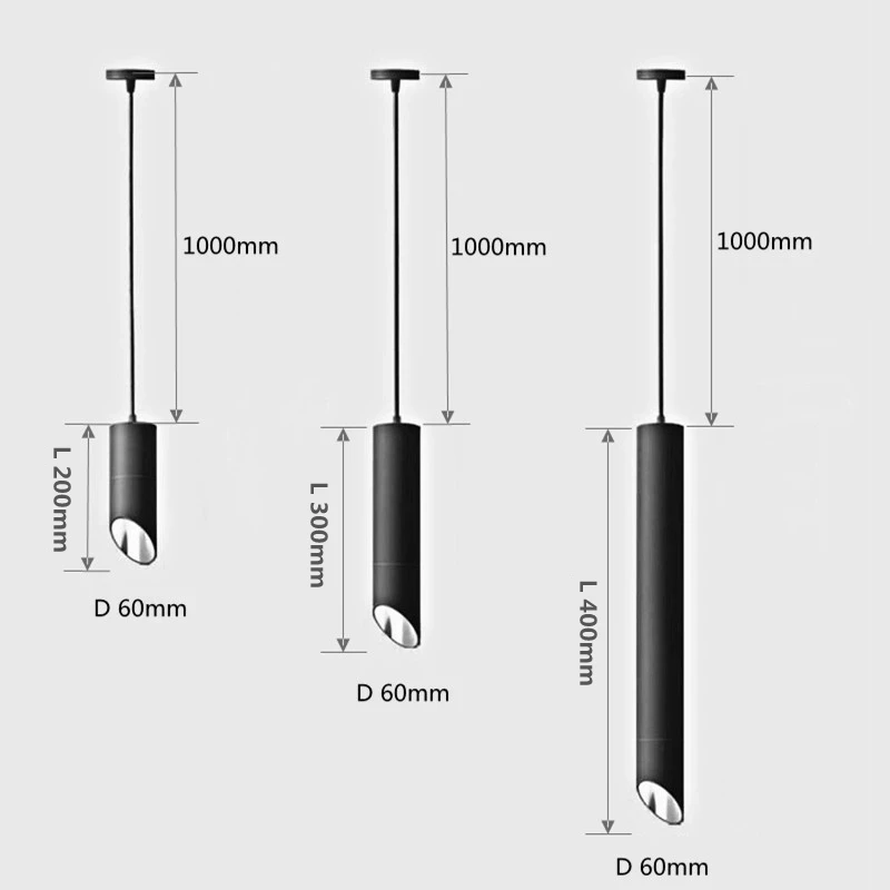 Cilindro Dimmable LED Luzes Pingente, Lâmpadas De Tubo Longo, Cozinha, Sala De Jantar, Loja, Bar, Cordão Decoração, Lâmpada De Fundo