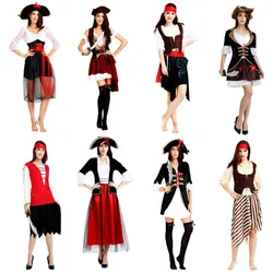 New Women Female Adults Pirates Cosplay Costume Performance Role Play Party Halloween Christmas Birthday