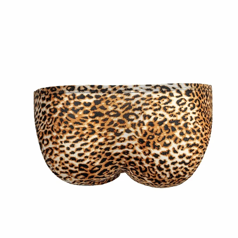 Men\'s Leopard Mix Color Large Size Sexy briefs low waist Print Bikini Underwear