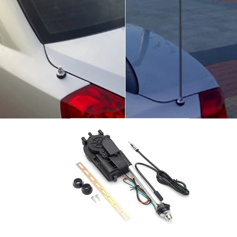 New car electric antenna radio car booster power supply antenna kit car signal electric 12V outside car antenna AM/FM radio