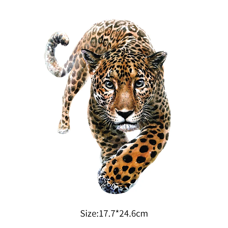 Leopard Heat Transfer Stickers Large T-shirts Adult Patches Wild Iron Patches Custom Washable Patches A Level Washable Stickers