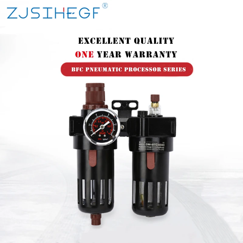 

Pneumatic Air Filter Pressure Regulator Valve BFC-2000 3000 4000 1/4 3/8 1/2 Lubricator Compressor Oil Water Separtor BFC2000