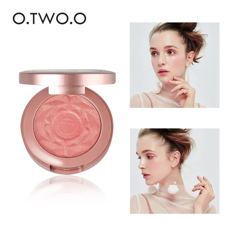 O.TWO.O Monochrome Blush Nude Makeup Baked Powder Modified Brighten Flesh Color Long-lasting Rouge 6 Color Selectable 9120