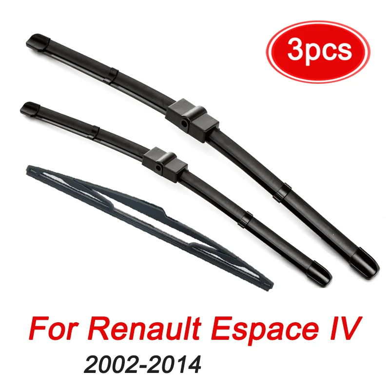 

Набор щёток стеклоочистителя MIDOON для Renault Espace IV 2002-2014, лобовое стекло, переднее заднее стекло, 30 дюймов + 26 дюймов + 14 дюймов
