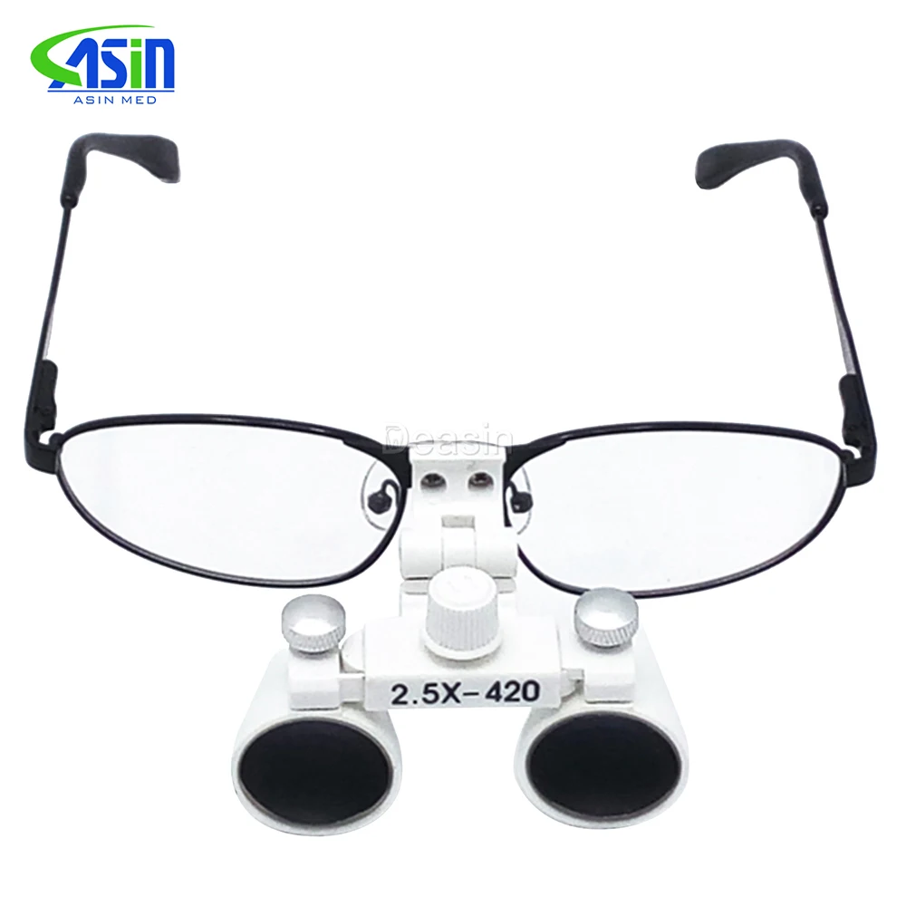 2.5X dental cure loupe medical surgical therapy magnifier dental white loupes with 420 working distance