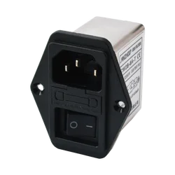 1pcs Power Socket Insured CANNY WELL EMI Power Filter CW2B-6A-T AC110V-250V 10A