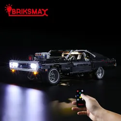 BriksMax Led Light Kit For 42111 Dom's Dodge Charger , Remote Control Edition