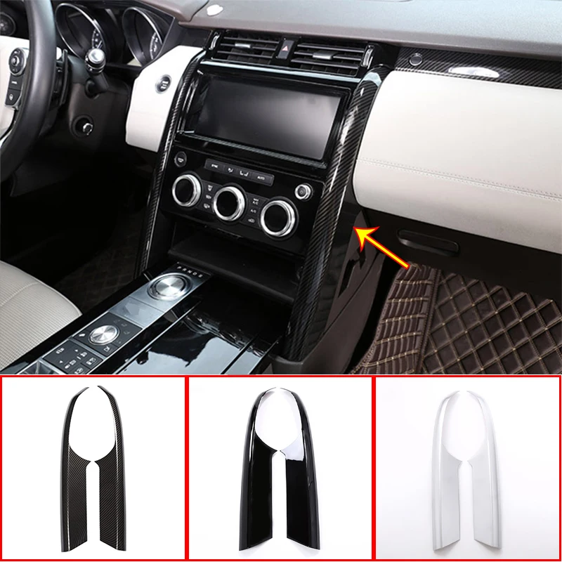 2Pcs Car Styling ABS Plastic Center Console Decoration Strips Trim For Land Rover Discovery 5 LR5 L462 2017 2018 Car Accessories