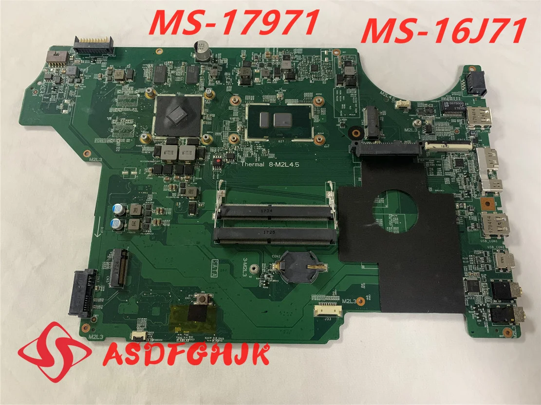 

Original MS-16J71 MS-17971 for MSI CX62 CX72 LAPTOP MOTHERBOARD WITH SR342 CPU AND GT940M tested good