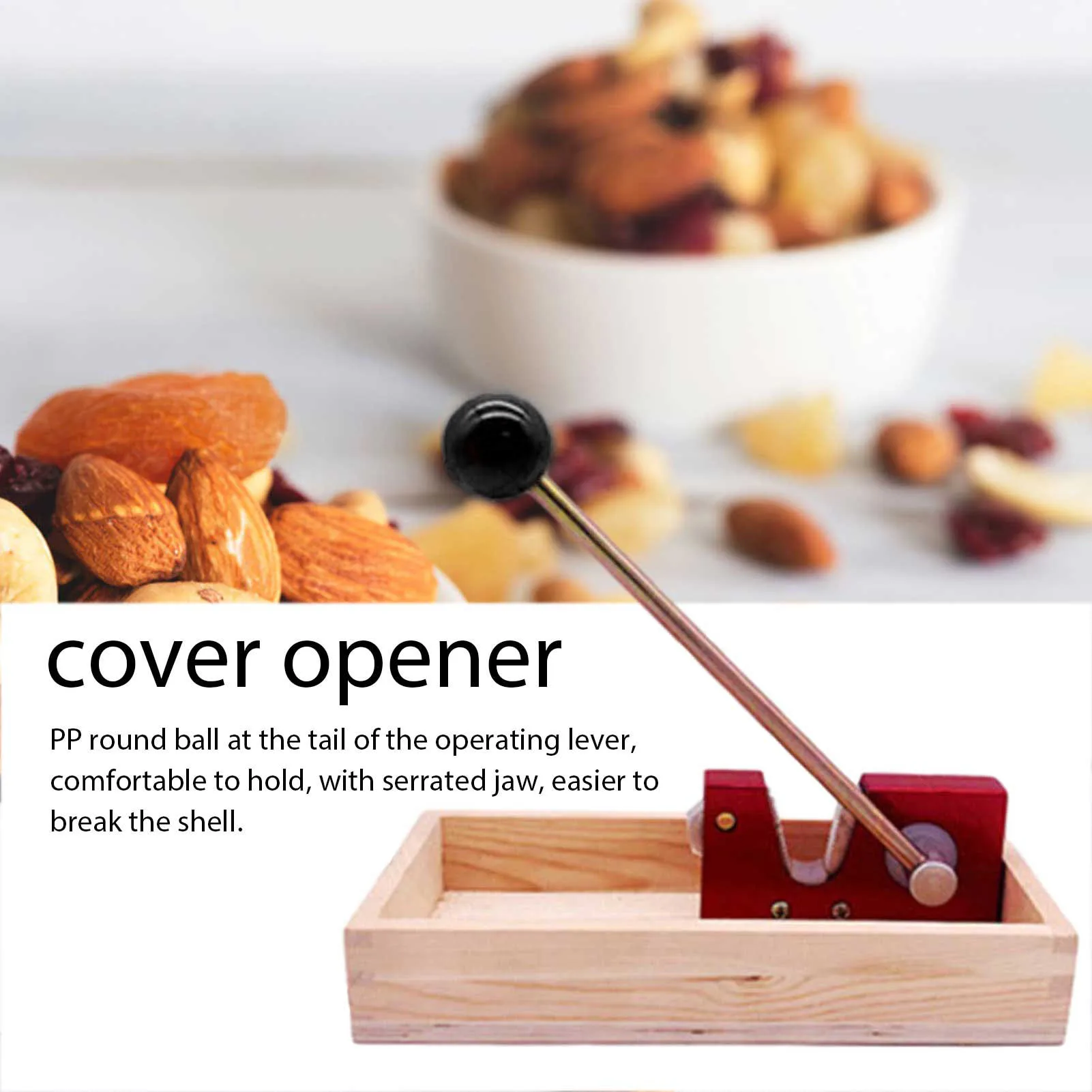 Innovative Leverage Manual Nutcracker Nut Tongs Pecan Nut Cracker Opener Tool With Organize Desktop For Nuts Macadamia Pecans