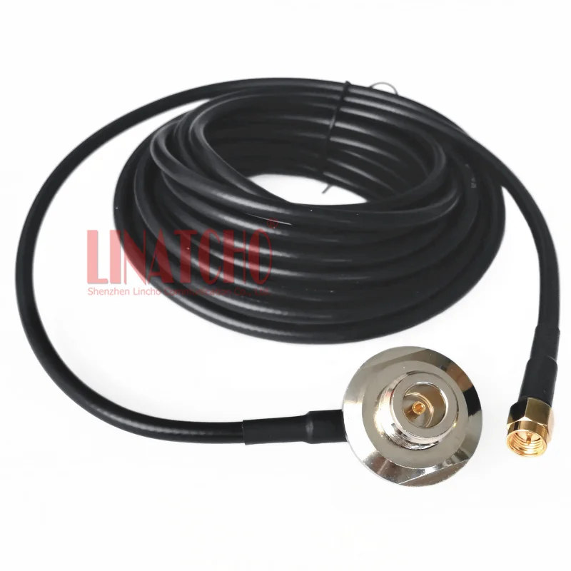 

5 Meters 16FT Car Antenna RG58U Cable SMA Male to N Female Right Angle Jack