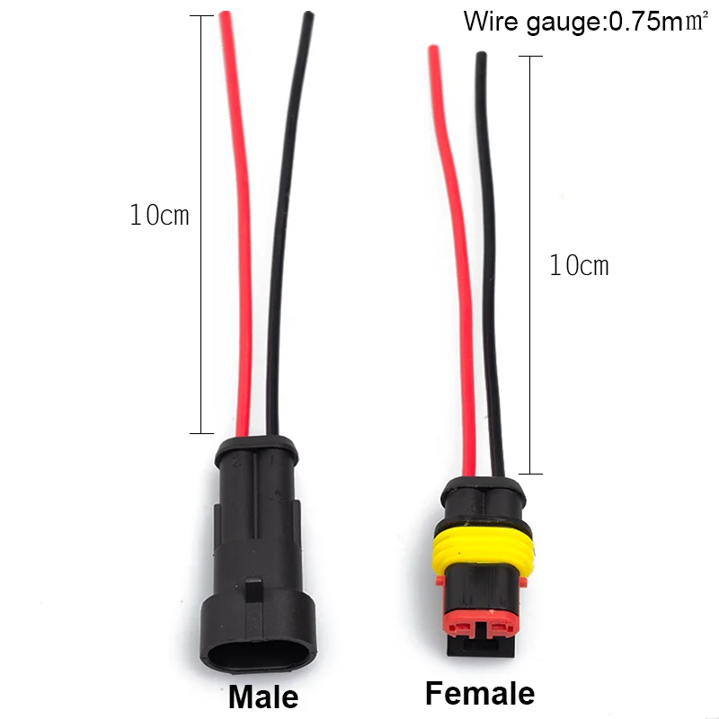 1set 1P 2P 3P 4P 5P 6P 1.5mm Waterproof Electrical Auto Connector Male Female Plug With Wire Cable Harness For Car Motorcycle