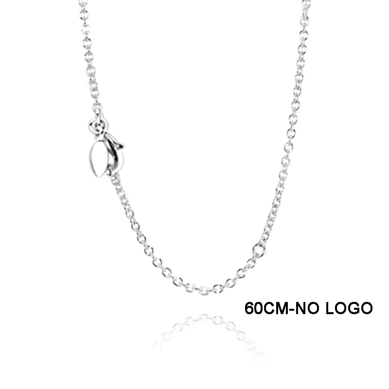 Collana in argento Sterling 925 adatta a ciondoli Pandora originali 50-60cm collana sottile di lunghezza regolabile regalo di gioielli moda donna