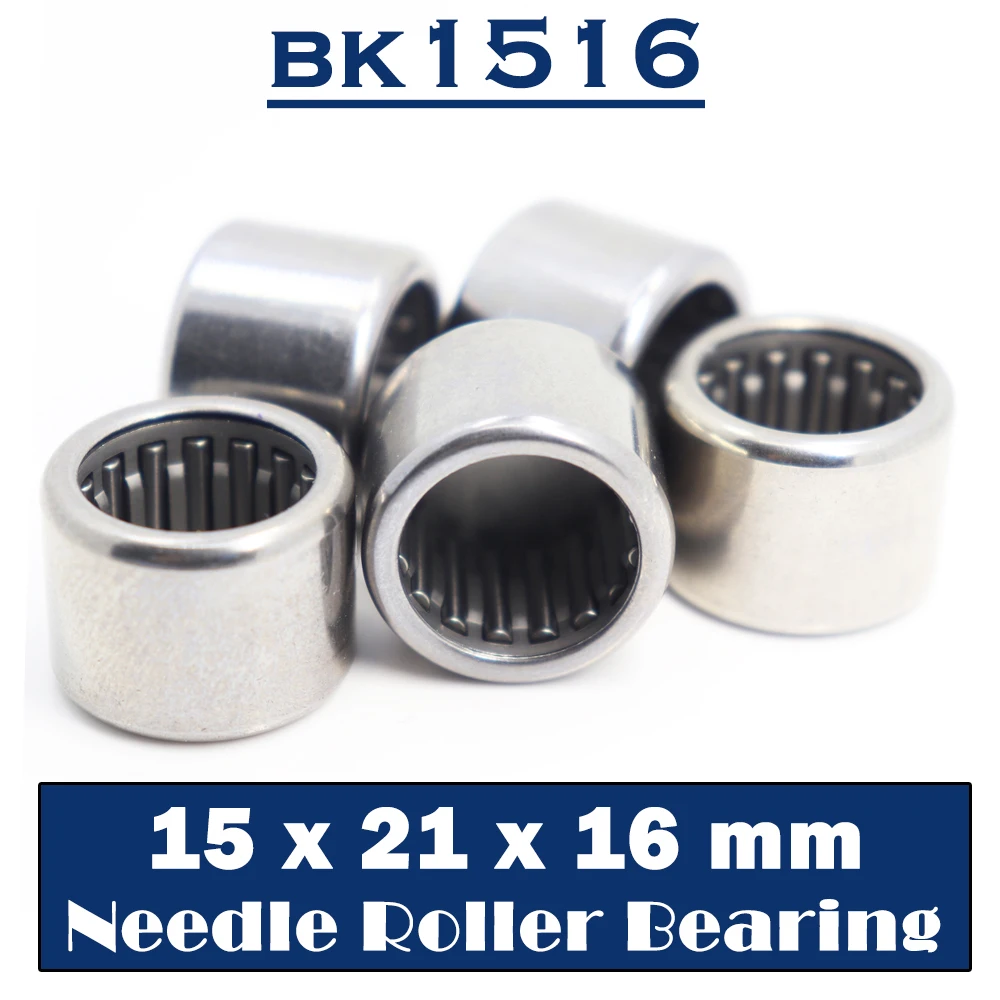 BK1516 Needle Bearings 15*21*16 mm ( 5 PCS ) Drawn Cup Needle Roller Bearing  BK152116 Caged Closed ONE End 55941/15