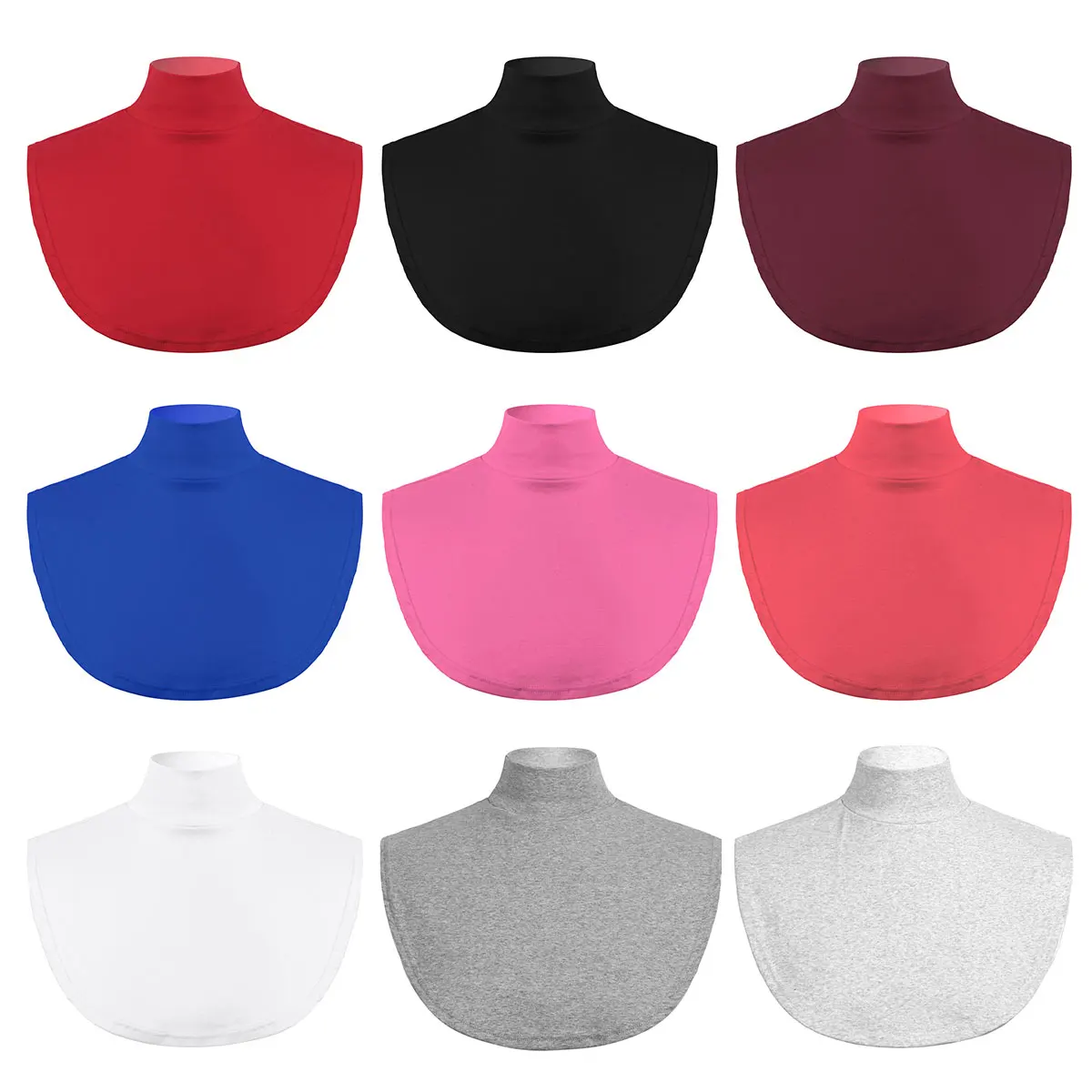 

Fashion Detachable Cotton Fake Mock Neck Half Top Blouse Autumn Winter Unisex Dickey Collar Neck Warmer Fake Collar