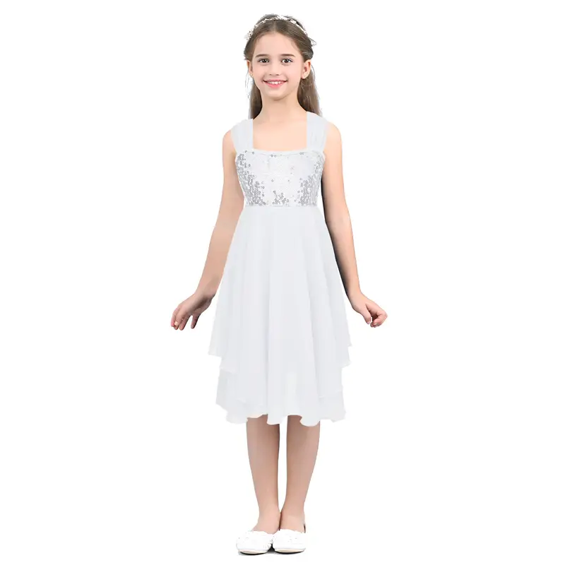 Tulle Princess Ball Gown Teens Ballerina Leotard Dress Kids Girls Gymnastics Ballet Tutu Sequins Top Chiffon Dress Dance Wear - Image 10