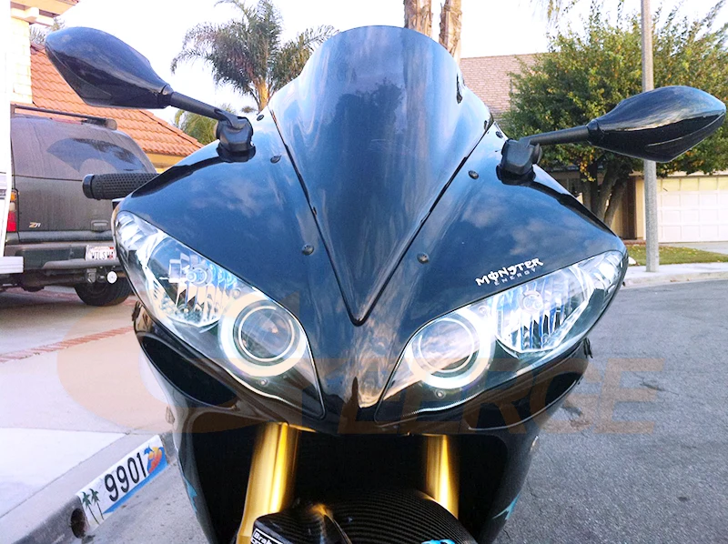 Excellent Ultra Bright COB Led Angel Eyes Halo Rings Day Light For Yamaha R1 YZF-R1 2004 2005 2006 2007 2008