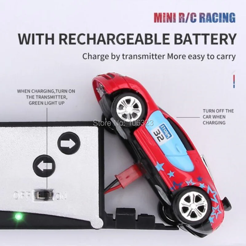 1:58 Mini carro de corrida R/C, controle de APP Bluetooth para celular, Driftting 2.4GHZ High Speed Race Portable Powerful Motor Driving Toy