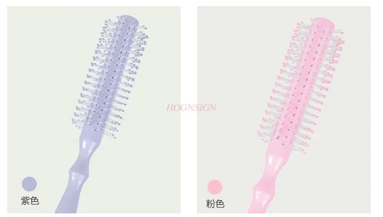 drum round comb inside buckle blowing style straight hair home style comb Curly hair comb cylinder roll comb plastic hair comb
