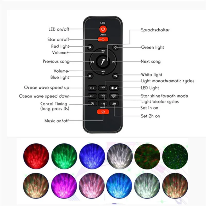 New Design USB LED Galaxy Bluetooth Music Starlight Projector Starry Night Lamp Star Sky Projection Light Night Lamp