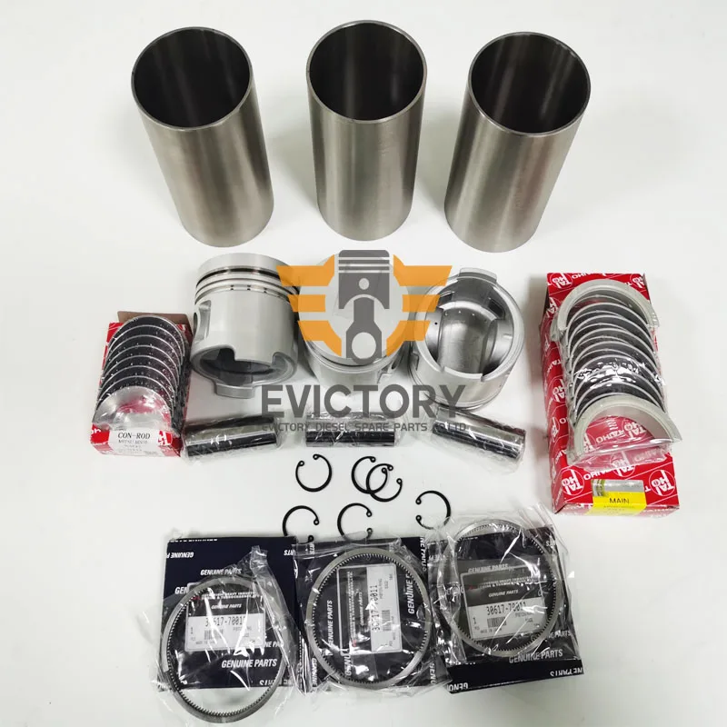 

For MITSUBISHI S3Q2 S3Q-2 connecting rod rebuild kit piston ring liner gasket bearing