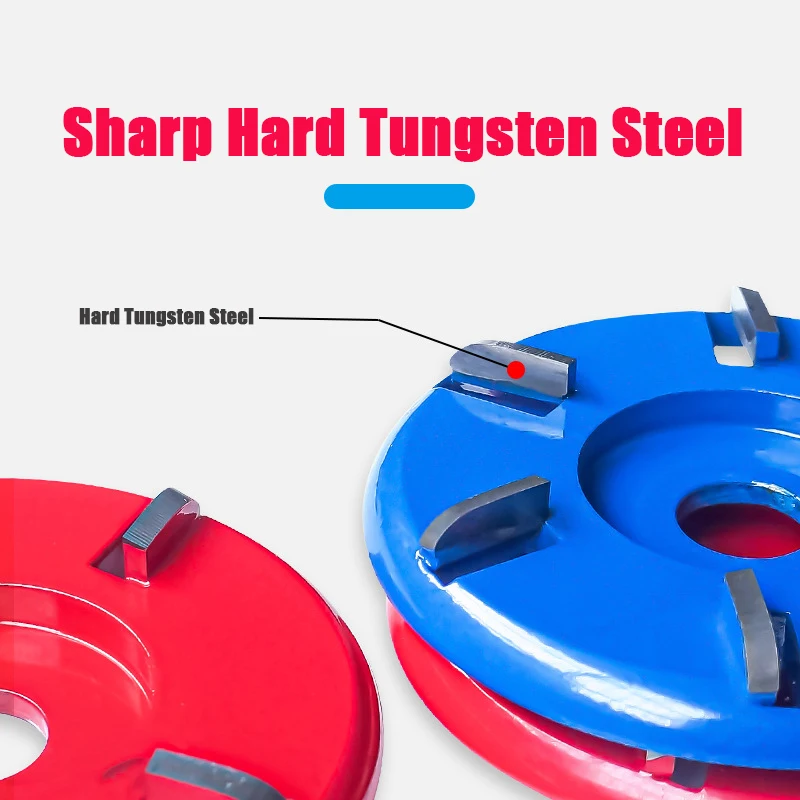 Flat Curved Knife Wood Grinding Wheel Rotary Disc Wood Turbo Carving Disc Angle Grinder Disc 16mm Bore 3 4 5 6 8 Teeth