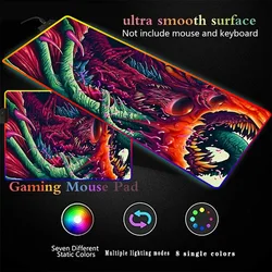 RGB LED Backlight XXL Lock Edge Large Gaming Mouse Pad Computer Gamer CS GO Keyboard Mouse Mat Hyper Beast Desk Mousepad for PC