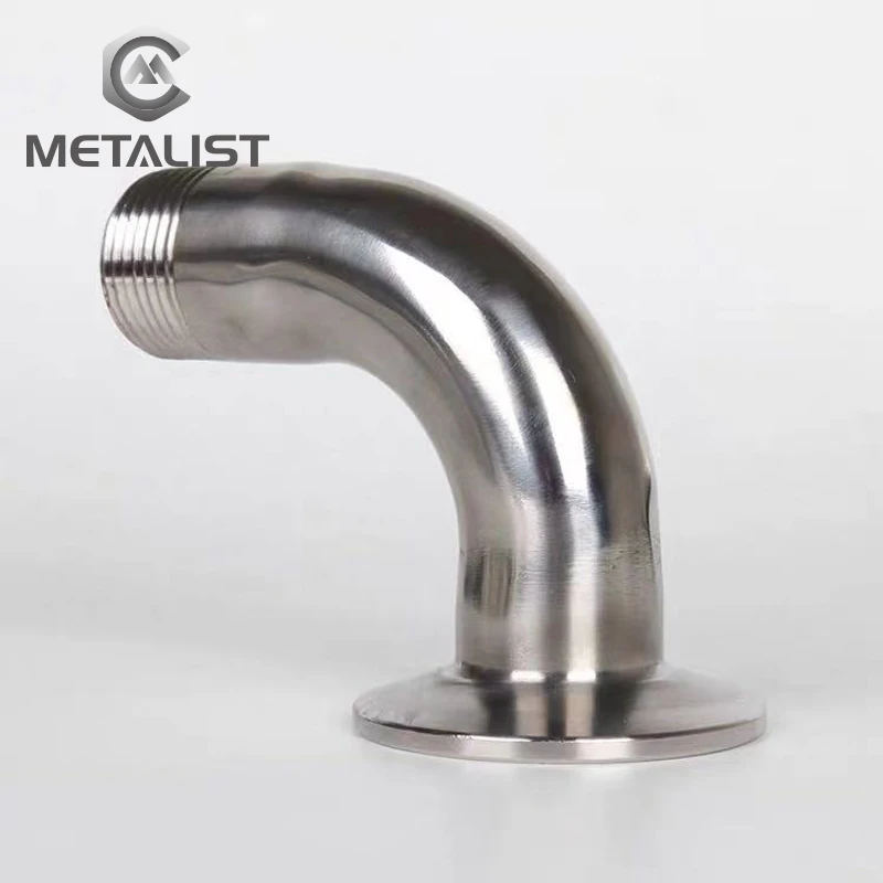 

METALIST 3/4" DN20 BSP Male Thread SS304 Sanitary Ferrule 90 Degree Elbow Pipe Fitting For Homebrew Fit 1.5" Tri Clamp