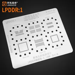 LPDDR1 BGA134 BGA200 BGA60 BGA168 BGA178 BGA136 DDR EMMC/RAM NAND Chip BGA Stencil IC Solder Reballing Tin Pin Heating 0.15MM