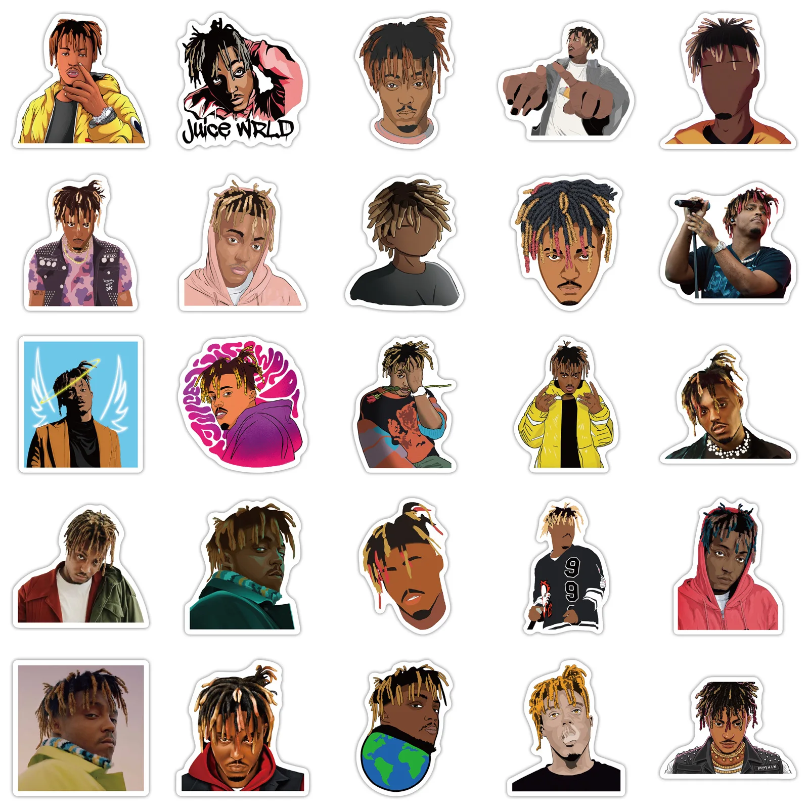 10/30/50PCS Singer Juice Wrld Personalized Graffiti Waterproof Sticker Suitcase Notebook Refrigerator Skateboard HelmetWholesale