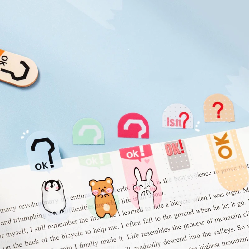 

Kawaii notes, high-value, tearable, waterproof, creative index mark stickers, sticky notes, full-adhesive cute memos