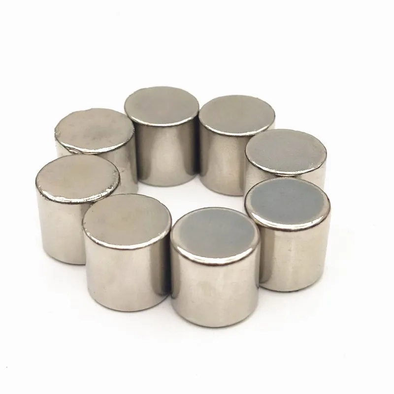 Dia. 10x8mm Bracelet Magnet NdFeB Disc Diametrically Magnetized N42 Neodymium Permanent Magnets NiCuNi Plated