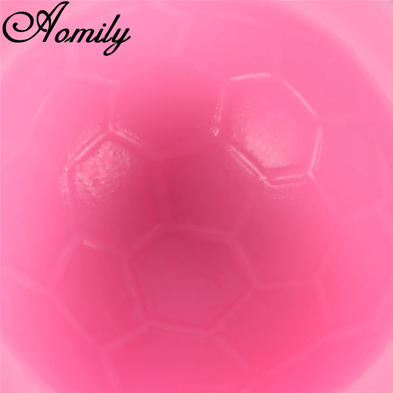 Aomily Football Cake Silicone Molds Soccer Party Fondant Cake Chocolate Candy Mold Resin Clay Mould Ice Block Soap Baking Mold